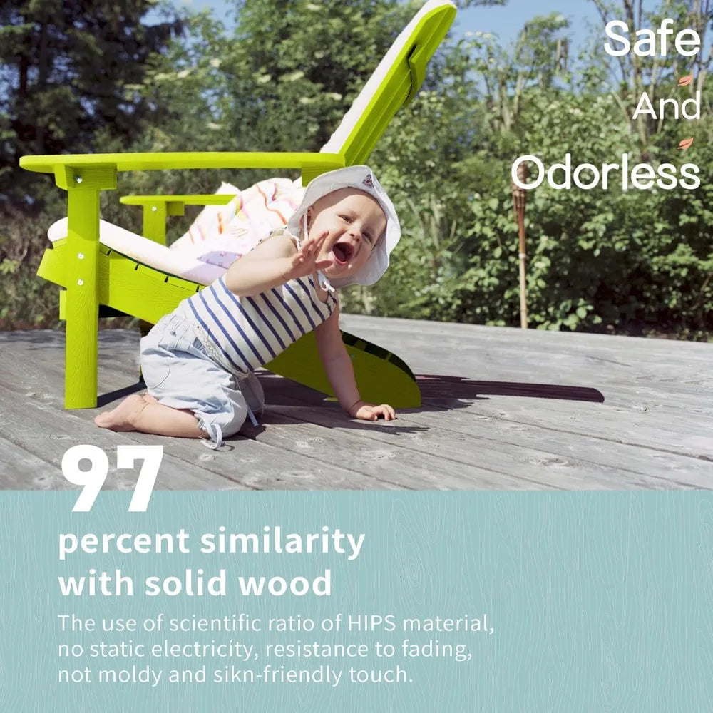 HUANZHUANG Adirondack Chairs 2 Pack Plastic Outdoor Chairs