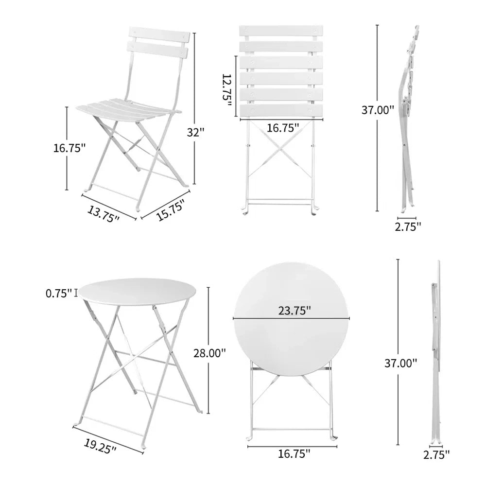 Grand Patio Bistro Set Outdoor Folding Table And Chairs