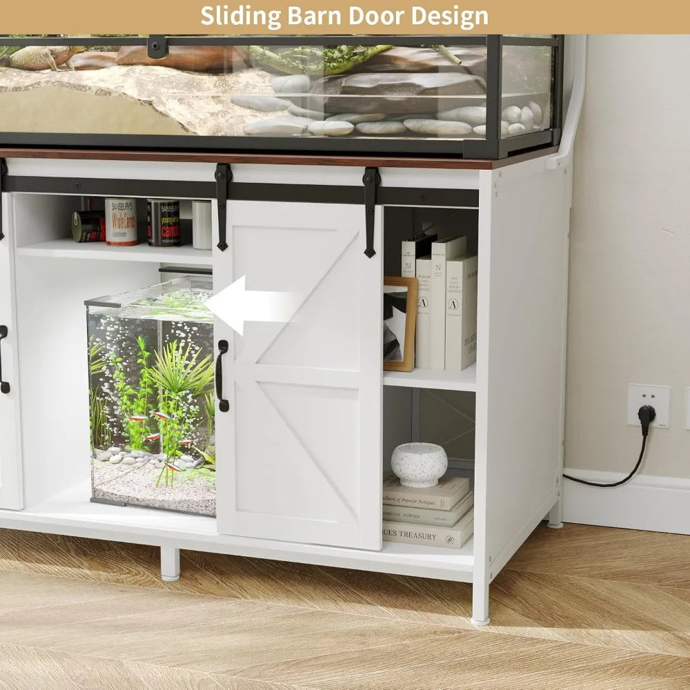 Farmhouse Reptile Tank Stand With Power Outlet Heavy Duty