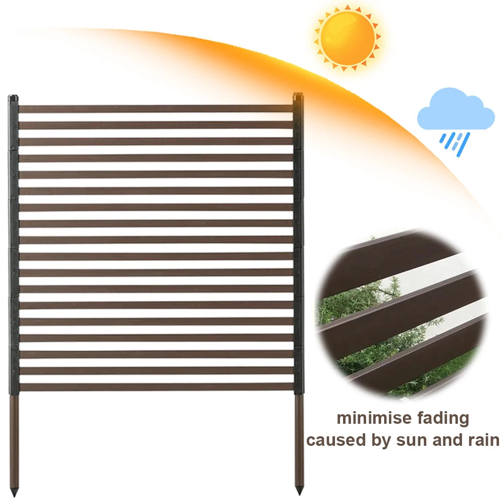 Outdoor Privacy Screen Fence For Balcony Patio Garden PE Steel