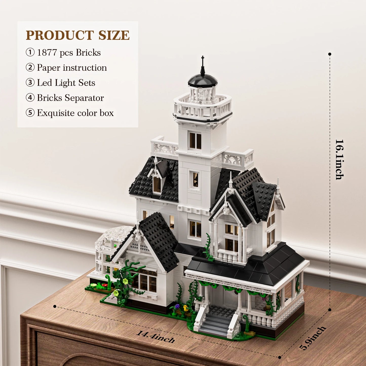 Magic House LED Light Building Set 1877Piece For Adults