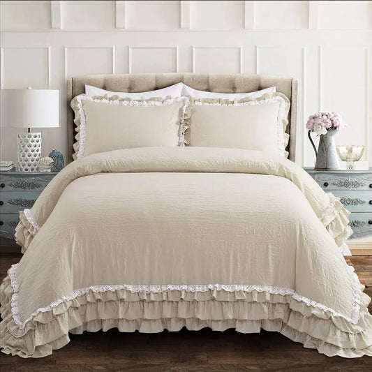 Lace Comforter Bedding Set 3-Piece