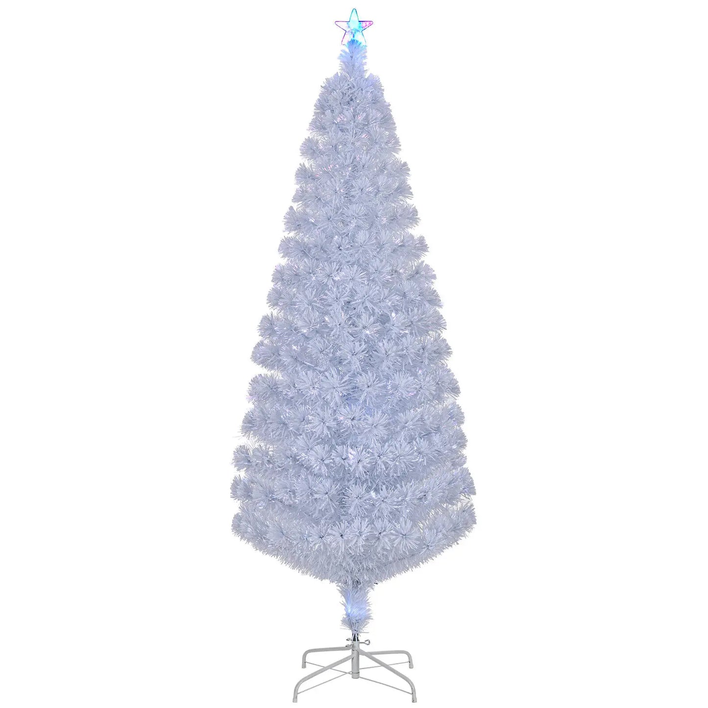 Pre-Lit LED Fiber Optic Artificial Christmas Tree PVC Stand