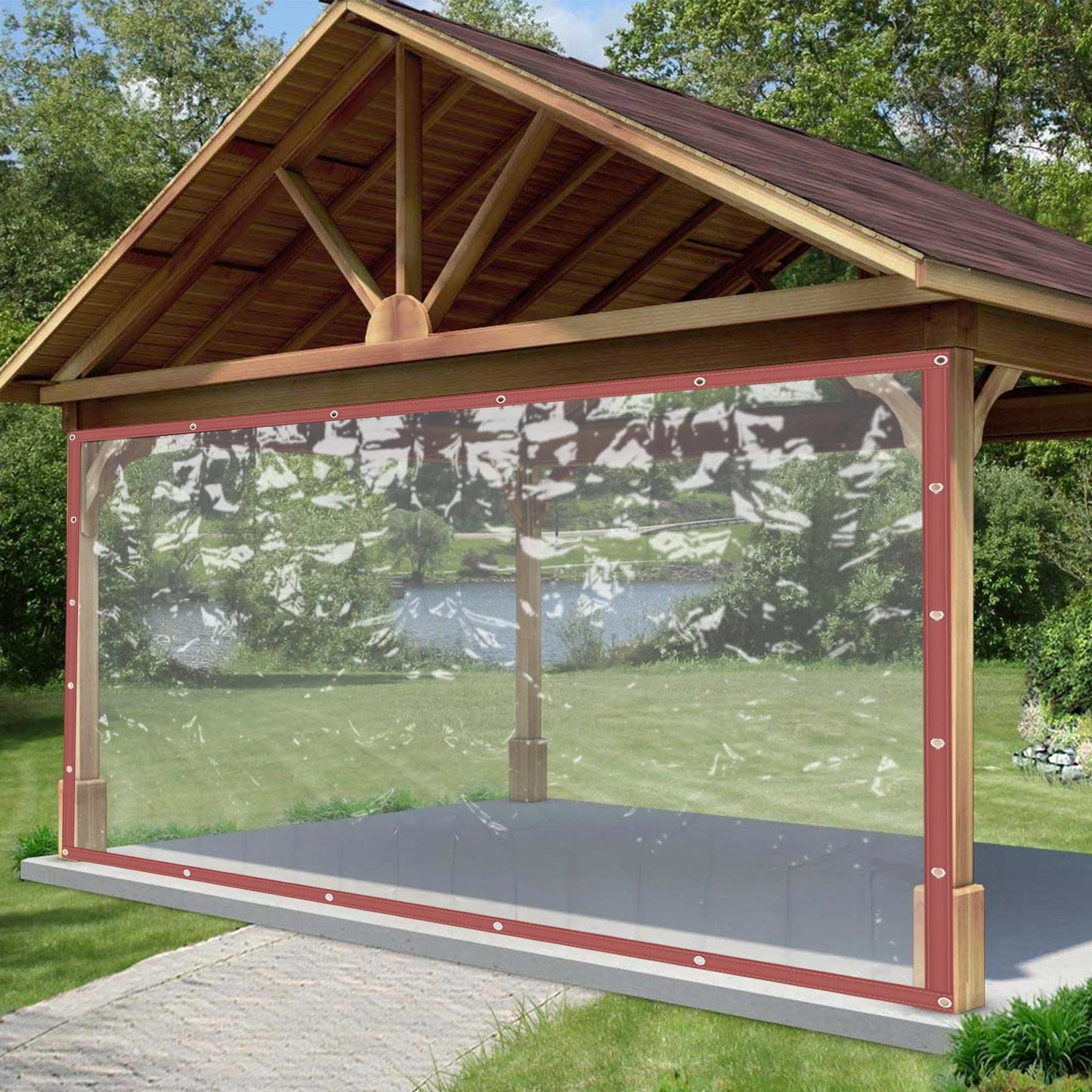 Zhejiang ClearPVC Tarp Curtain For Patio Outdoor Weatherproof Waterproof Shielding