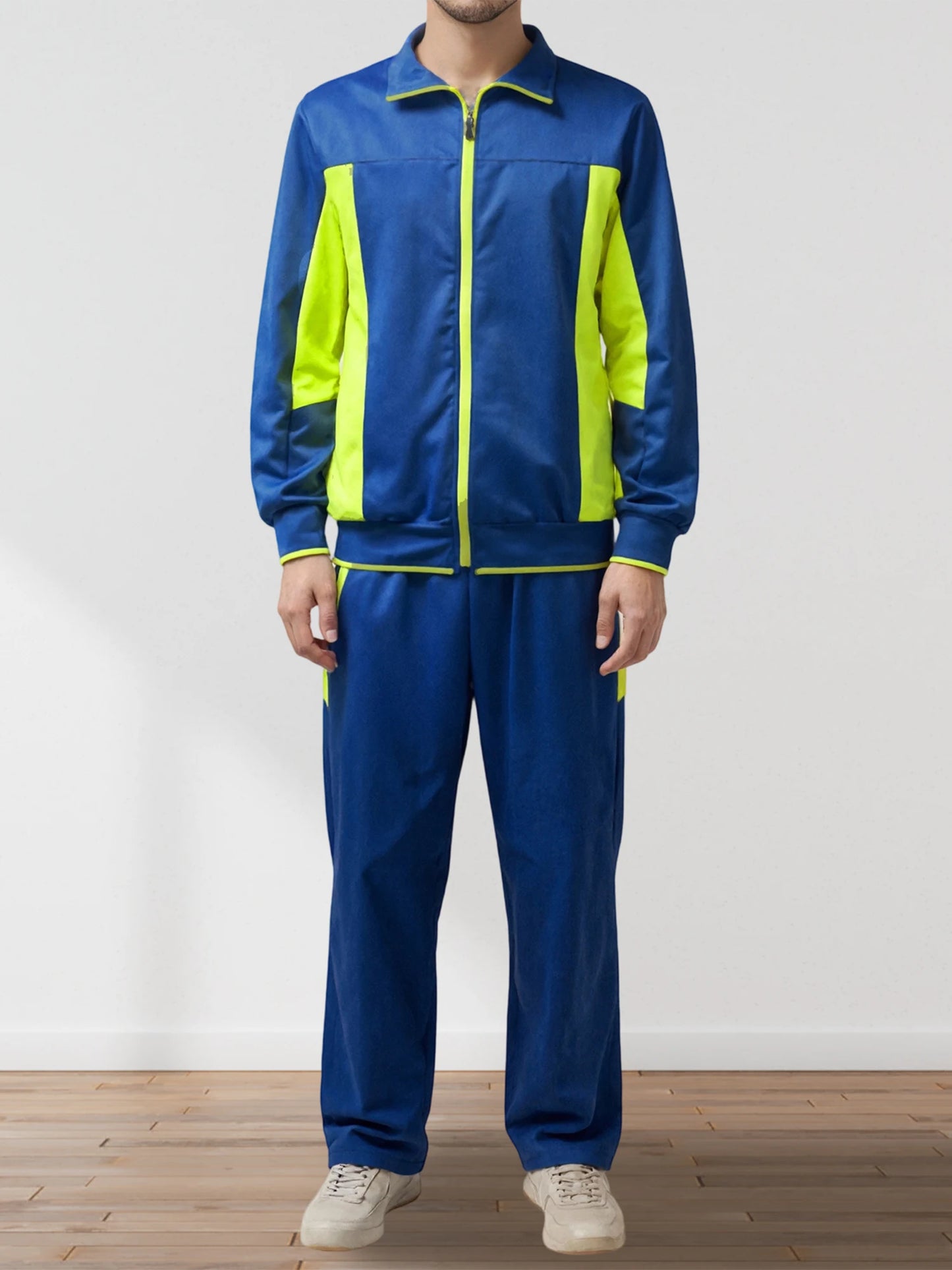 Men's 2 Piece Tracksuit Set With Long Sleeve Sweatshirt