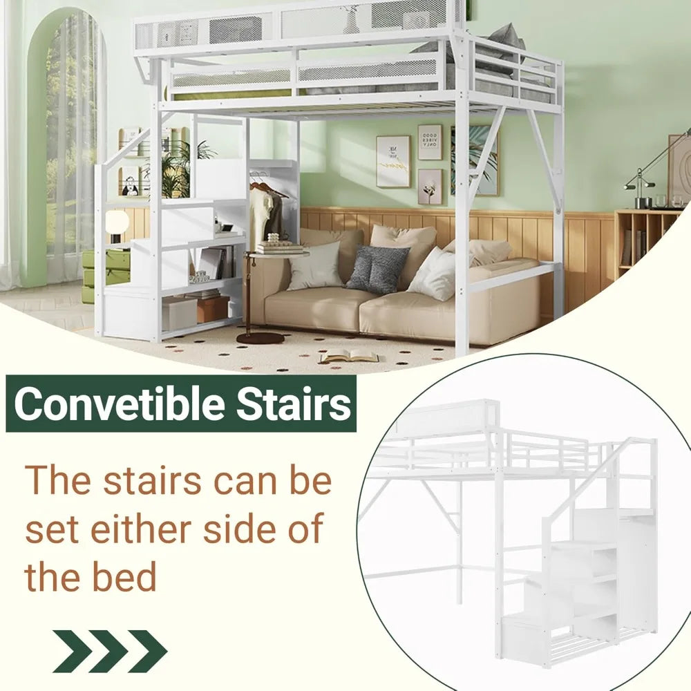 Loft Bed With Stairs And Storage