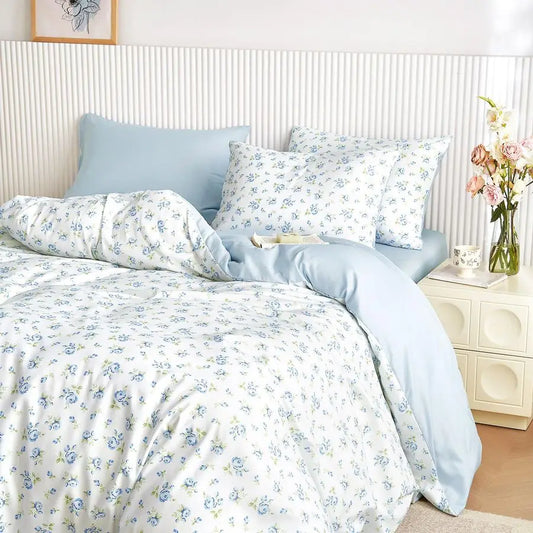 Floral Comforter Set Coquette Cottagecore Cotton Bedding