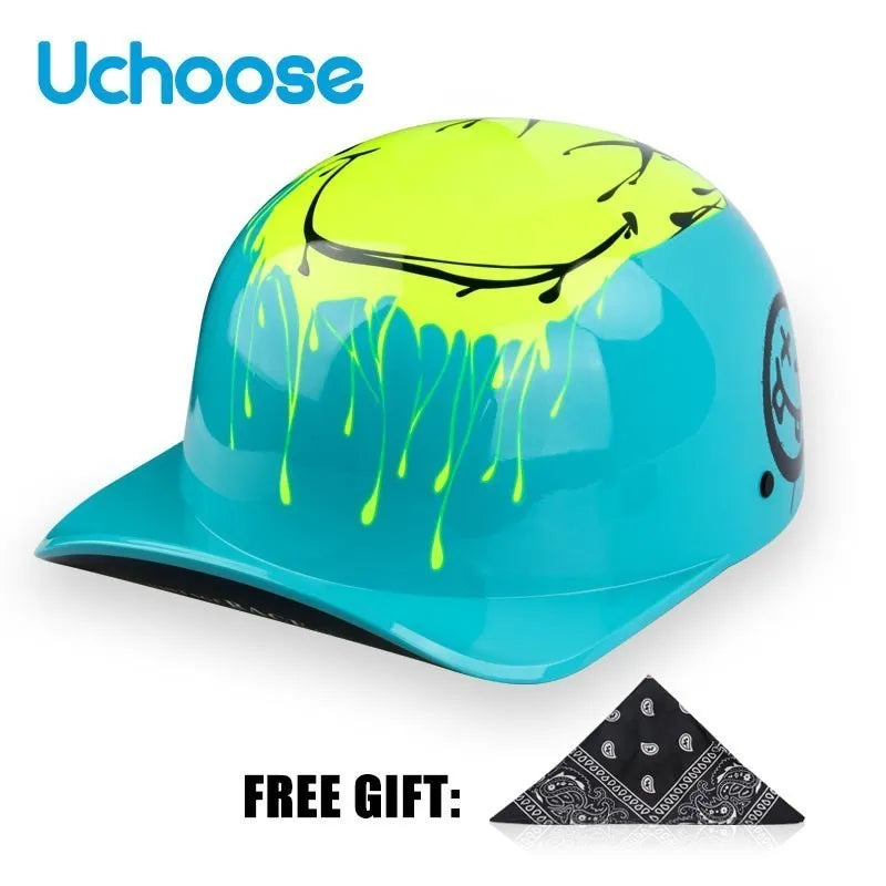 UCHOOSE Unisex Half Helmet Motorcycle Open Face Vintage