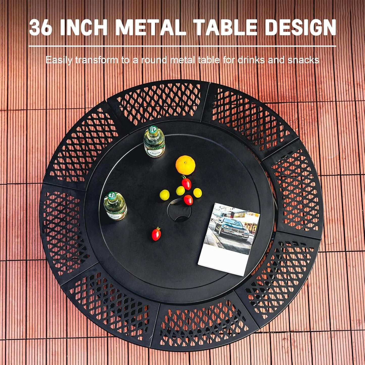 Outdoor Fire Pit With Grills And Lid