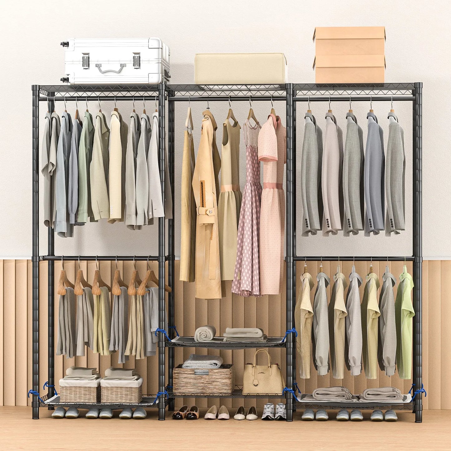 Freestanding Clothes Rack Storage Organizer Heavy Duty 960 Lb
