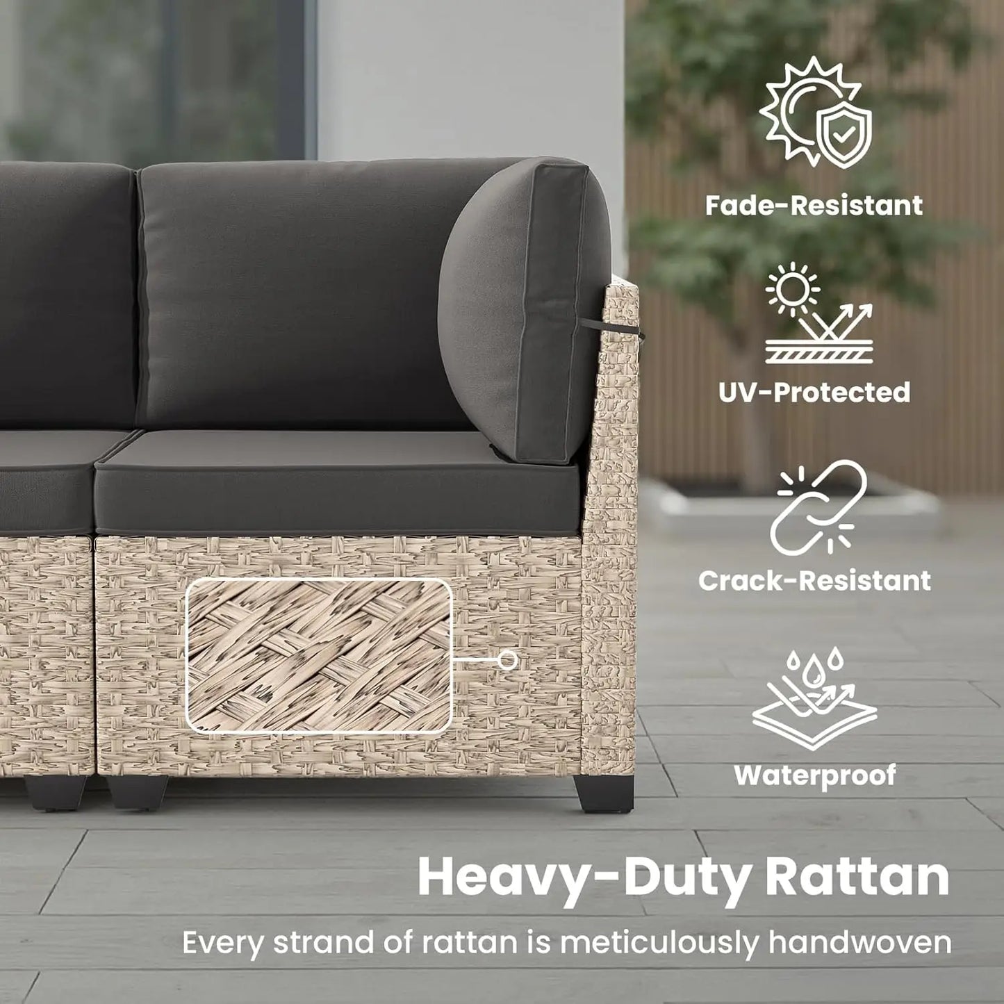 Outdoor 7 Piece All Weather Patio Furniture Set