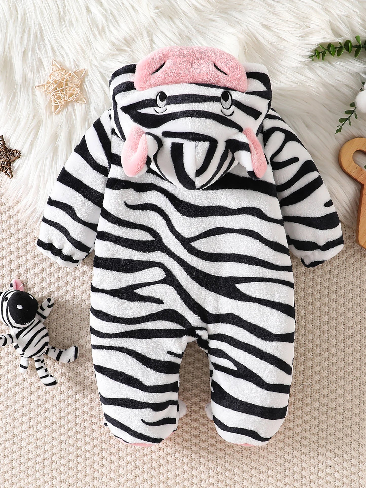 Adorable Toddler Hooded Halloween Tiger Romper for Babies