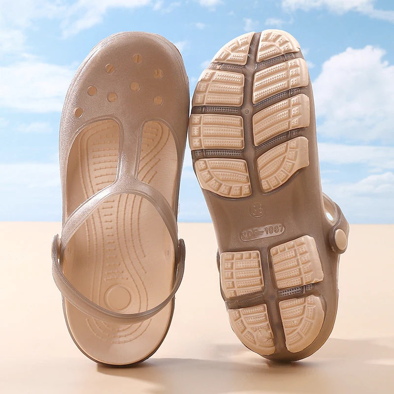 Women's Jelly Sandals Casual Flat EVA Insole For Women