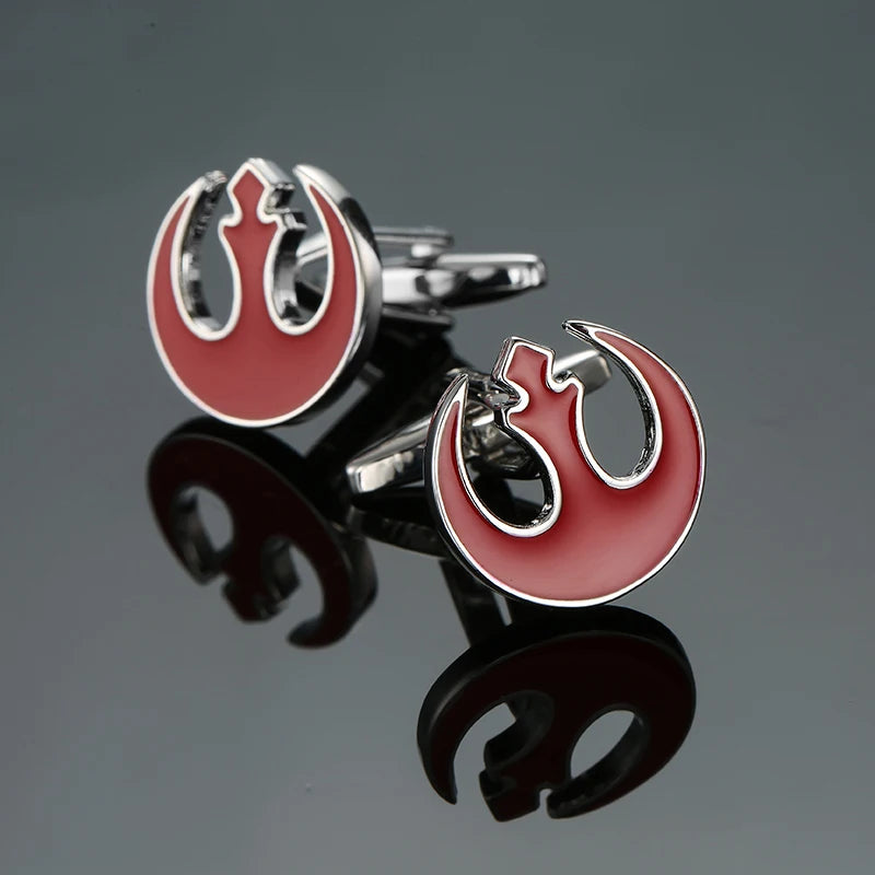 Classic Round Cufflinks For French Shirt Rudder Star Pattern