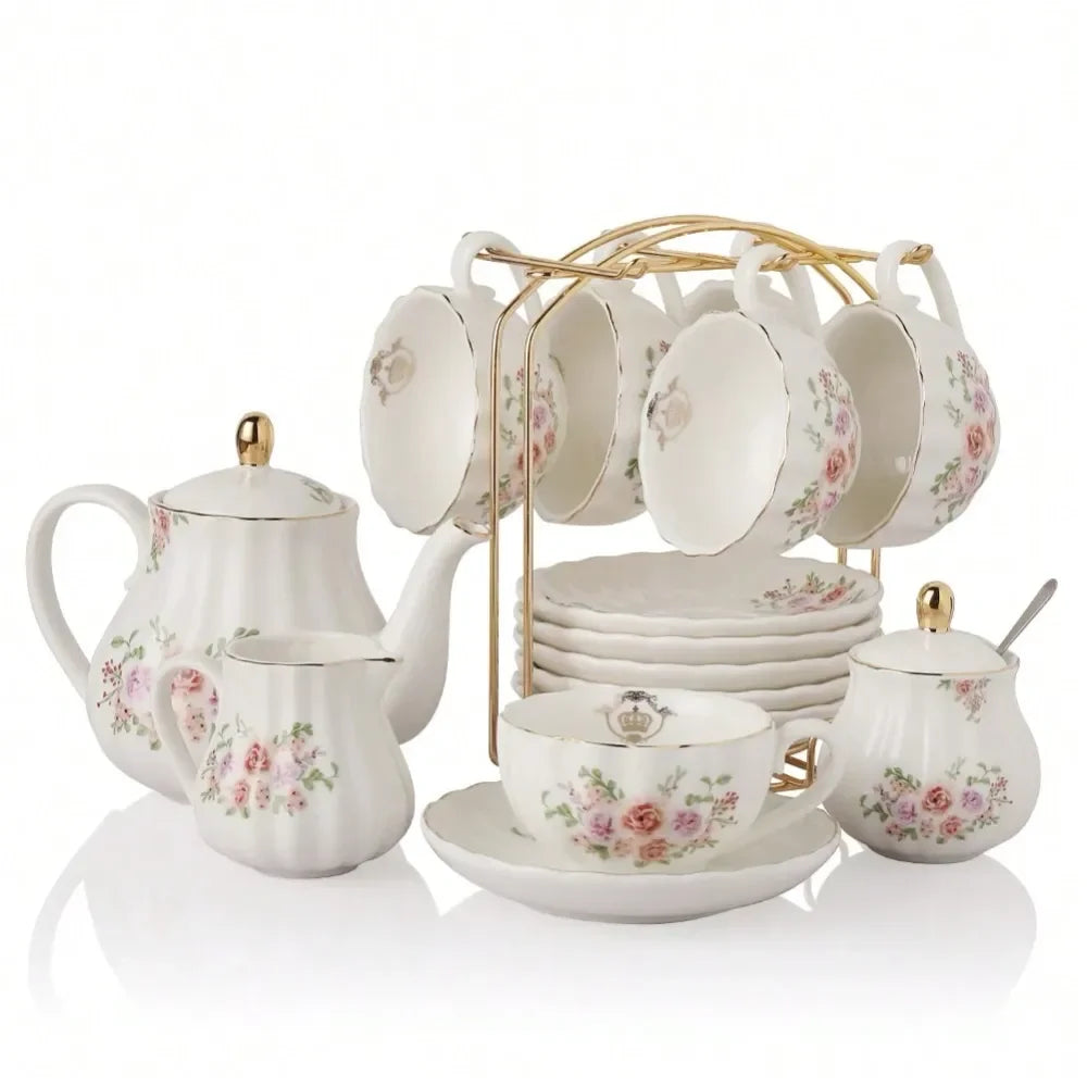 XMSJ Tea Sets British Royal Series Elegant Service For Six