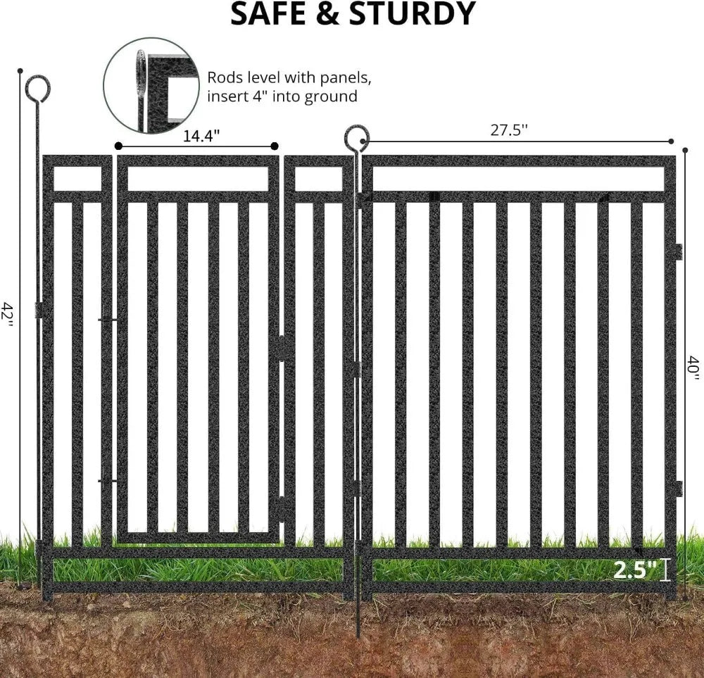 Metal Garden Fence No Dig Dog Fence For Yard And Patio