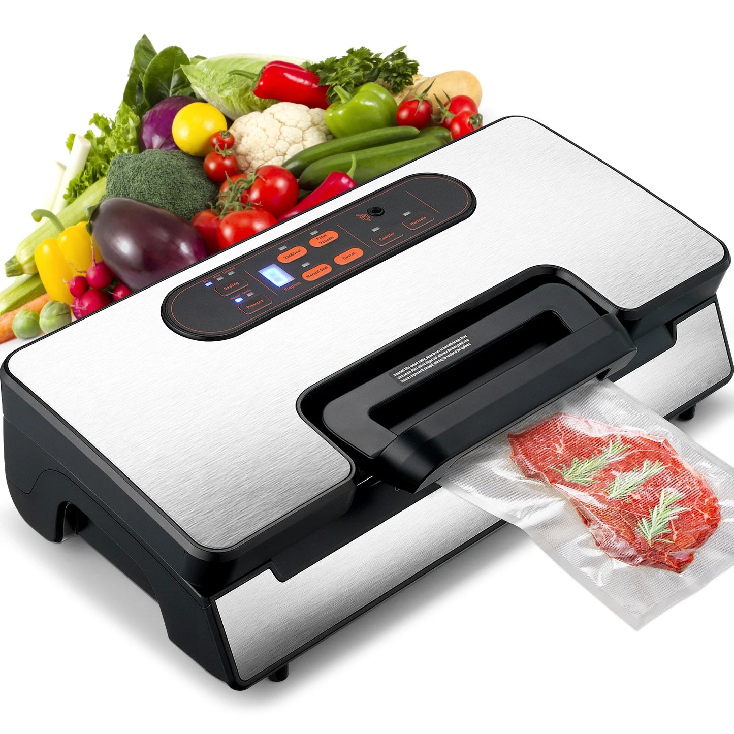 SucceBuy Vacuum Sealer 90Kpa 130W For Household Kitchen Use