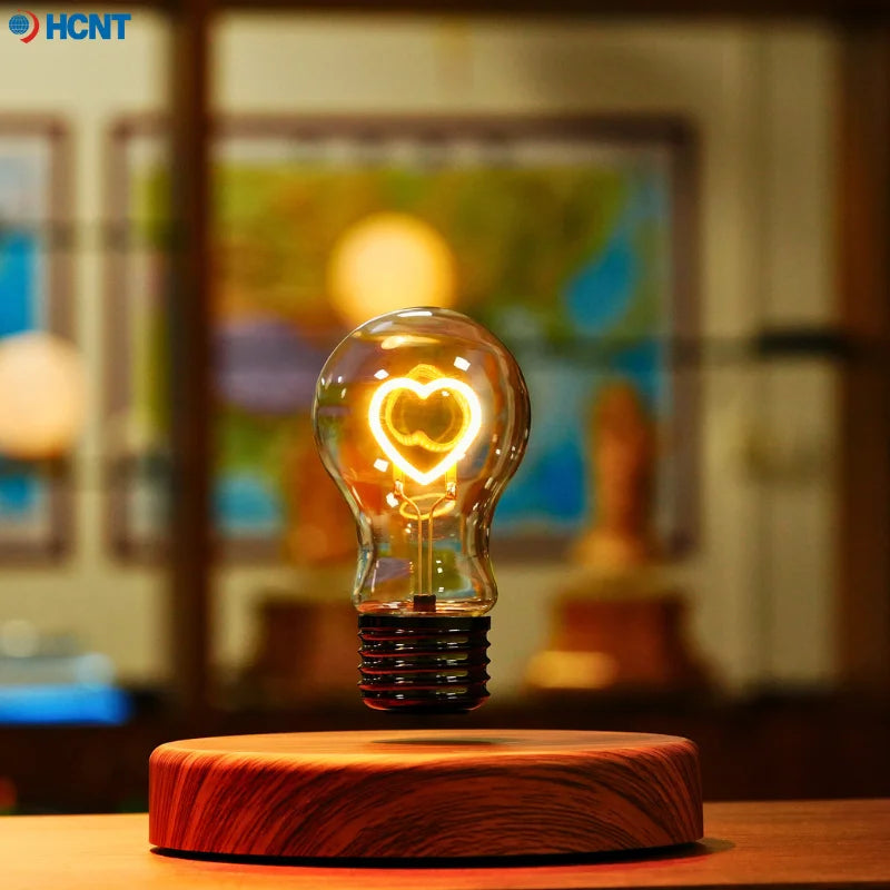 HCNT Levitating Bulb Lamp Magnetic Floating Desk Light Night Rotating