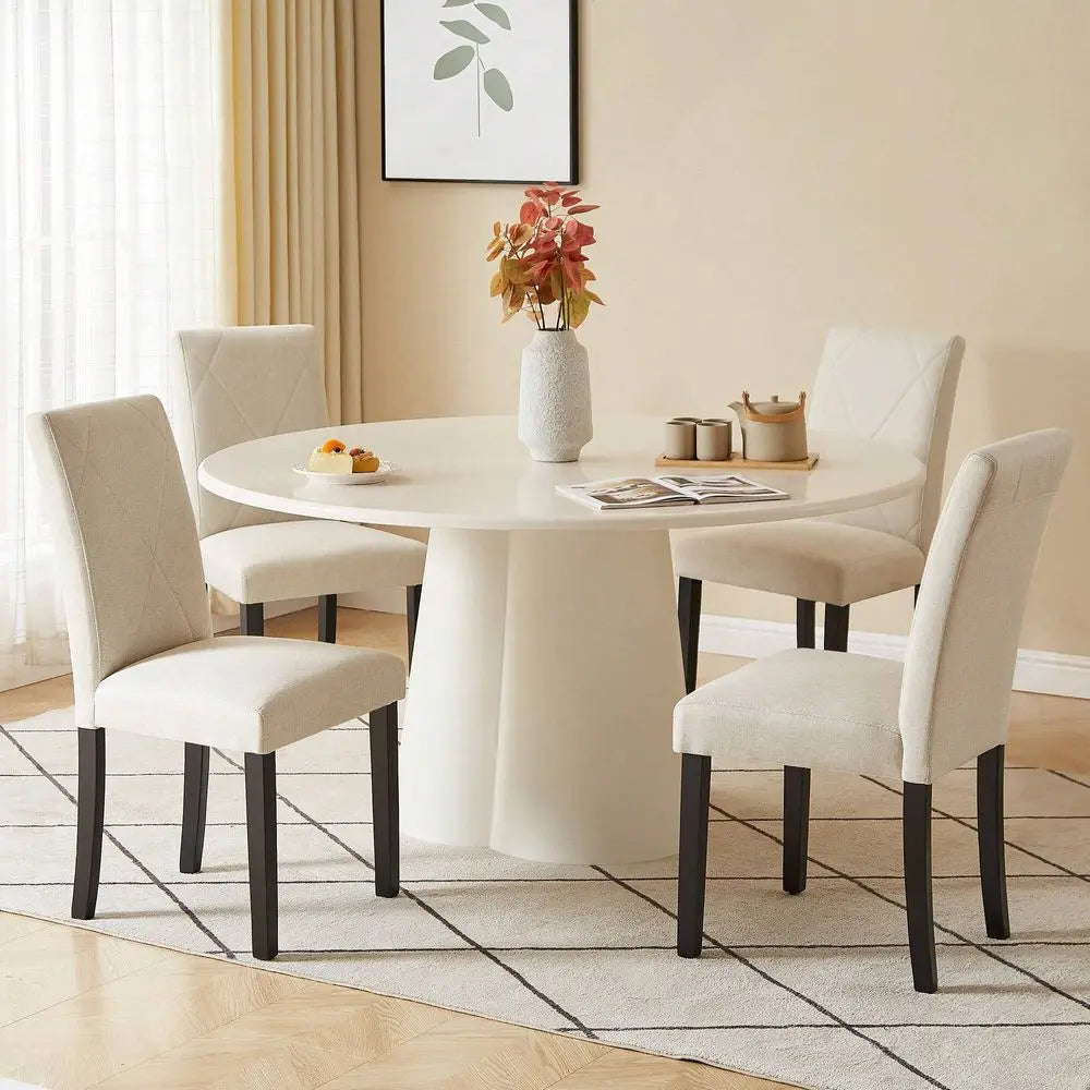 XMSJ Solid Wood Dining Chairs Set Of 6 High Backrest