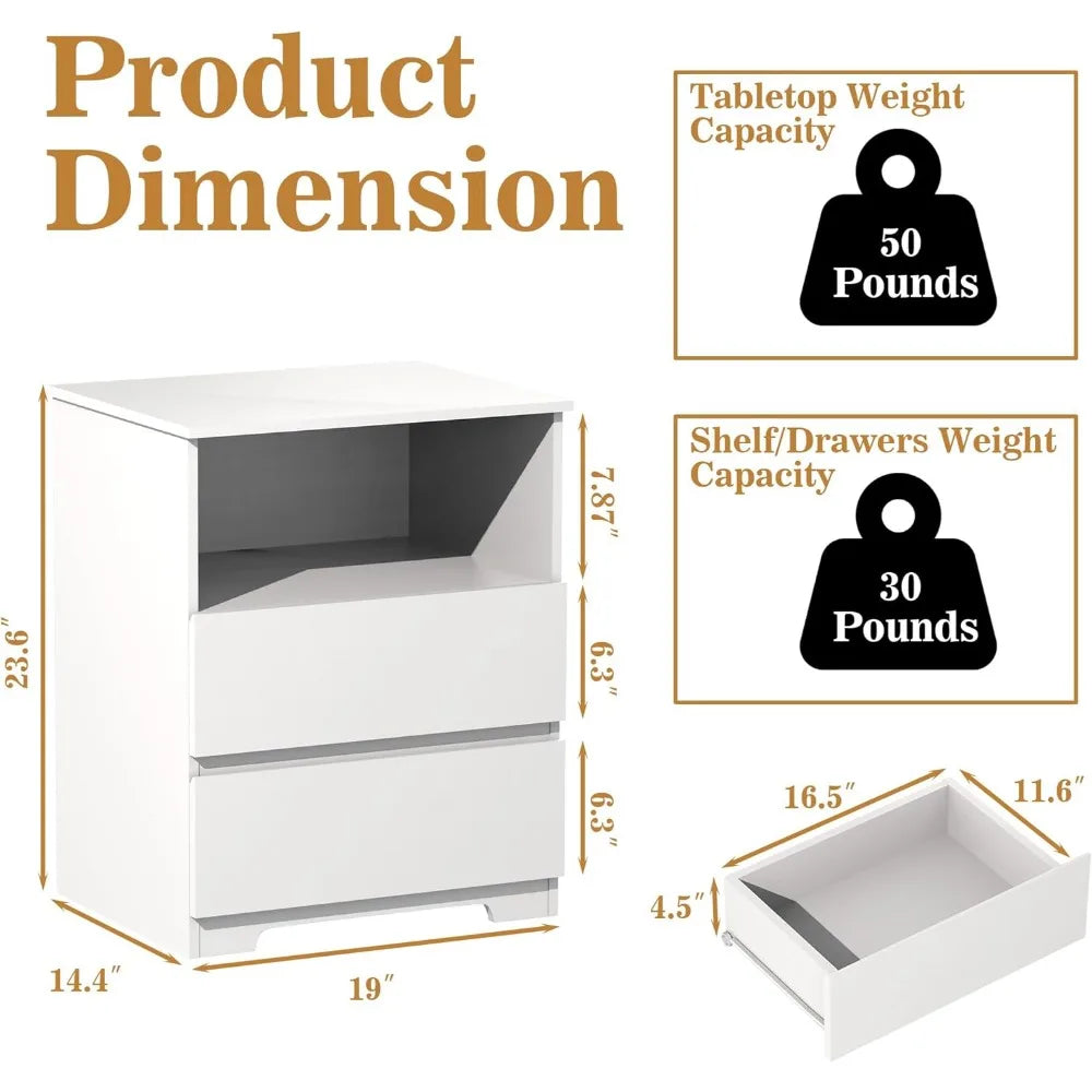 MKDK 3-Piece Bedroom Set With Dresser And Nightstands