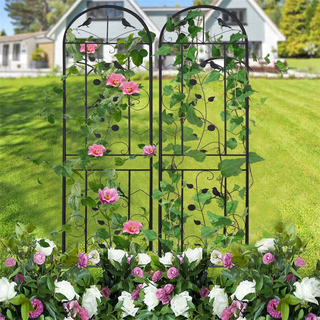 Metal Garden Trellis Fence Anti Rust Plant Support