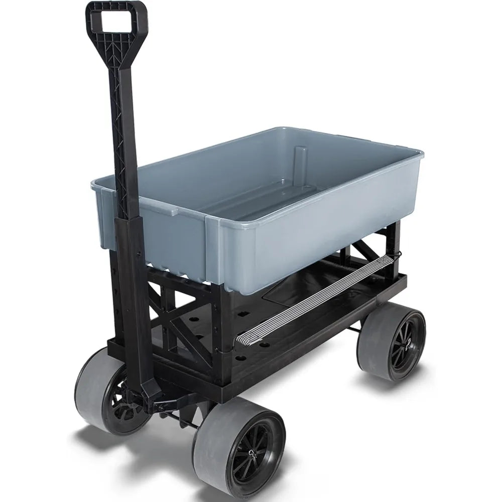 Collapsible Outdoor Utility Wagon Heavy Duty Dolly 250 Lb Capacity Made In USA Durable Construction