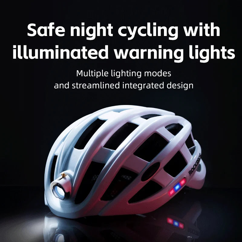ROCKBROS Cycling Light Helmet USB Rechargeable LED