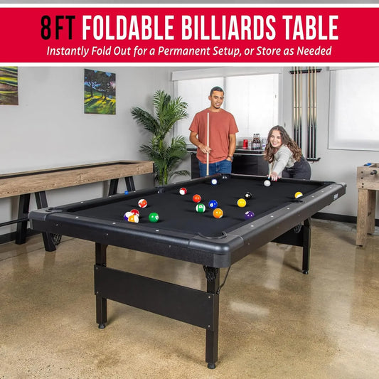Portable Billiards Table With Full Ball Set And Cues