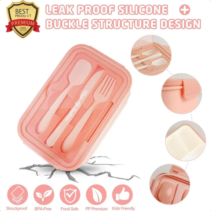 Leakproof Bento Lunch Box Set With Bag And Spoon Kit