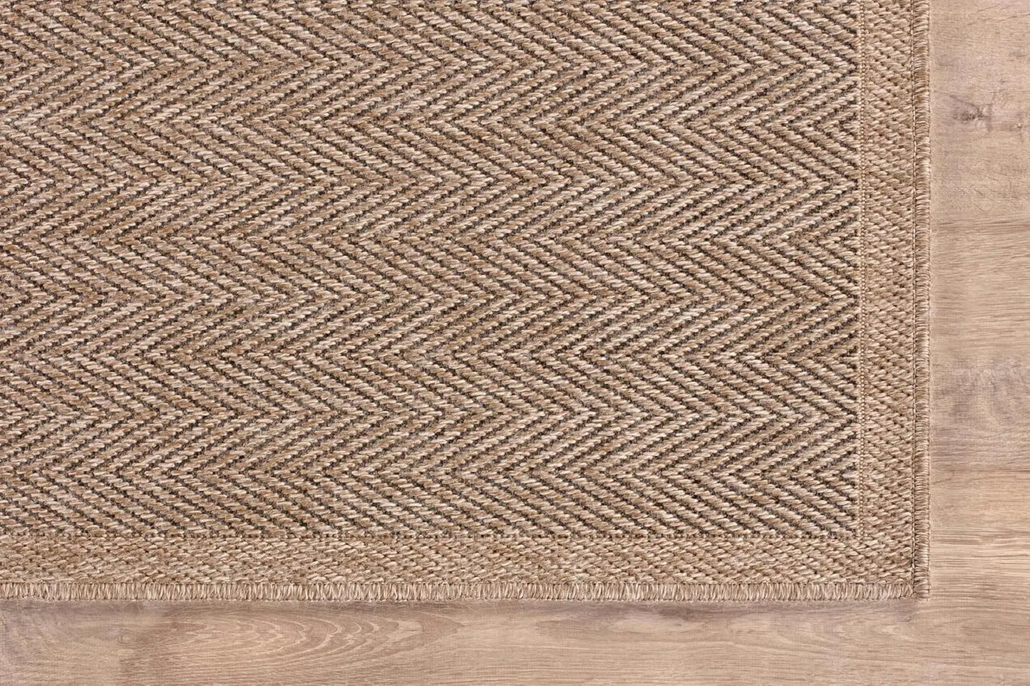 Natural Fiber Seagrass Herringbone Area Rug for Indoor Outdoor