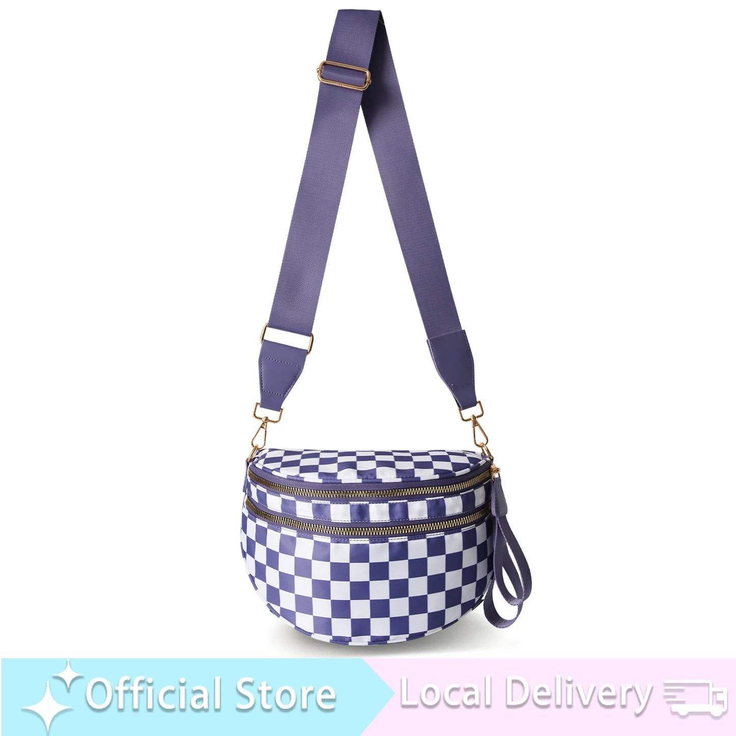 DOYOGICN Nylon Bum Bag Fanny Pack Iris Design